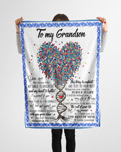 Load image into Gallery viewer, Grandma Gift For Grandson Tree DNA The Rest Of Mine Fleece Blanket
