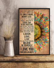 Load image into Gallery viewer, Autism Sunflower Follow Your Dream Gift For Autism Mom Vertical Poster
