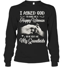 Load image into Gallery viewer, God Sent Me My Grandkids Gift For Grandma Unisex Long Sleeve
