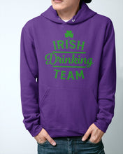 Load image into Gallery viewer, Irsih Drinking Team Green Shamrock St Patrick's Day Hoodie
