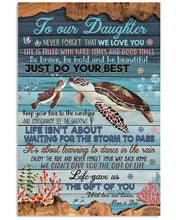 Load image into Gallery viewer, The Gift Of You Coral Reef Turtles Dad Gift For Daughter Vertical Poster
