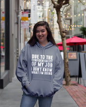 Load image into Gallery viewer, I Don't Know What I'm Doing Black And White Printed Mug Hoodie
