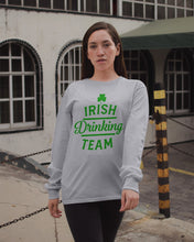 Load image into Gallery viewer, Irsih Drinking Team Green Shamrock St Patrick's Day Unisex Long Sleeve
