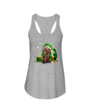 Load image into Gallery viewer, Gnome And Pitbull Coins And Pot Of Gold St Patrick's Day Gift Ladies Flowy Tank
