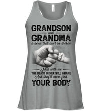 Load image into Gallery viewer, Can't Be Broken Grandma And Grandson Ladies Flowy Tank
