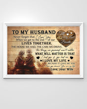 Load image into Gallery viewer, The End Of Our Lives Together Gift For Husband Horizontal Poster
