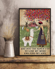 Load image into Gallery viewer, Dictionary Alpaca Farm Girl Into The Ranch I Go To Find My Soul Vertical Poster
