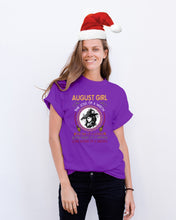 Load image into Gallery viewer, Birthday Gift For August Girl The Soul Of A Witch Guys Tee
