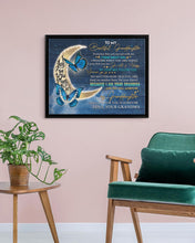 Load image into Gallery viewer, Blue Butterflies Grandma Gift For Granddaughter Think About You Framed Matte Canvas
