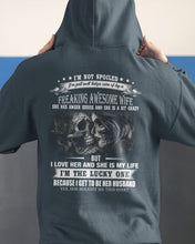Load image into Gallery viewer, Amazing Gift For Husband She Love Me So Much Skull Hoodie
