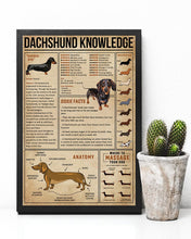 Load image into Gallery viewer, Something You Should Know About Knowledge Dachshund Wiener Dog Vertical Poster

