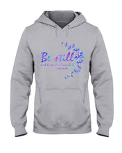 Load image into Gallery viewer, Be Still And Know That I Am God Purple Dragonfly Hoodie
