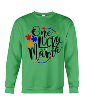 Load image into Gallery viewer, Autism One Lucky Mama Meaningful Gift For Autism Mom Sweatshirt
