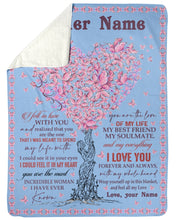 Load image into Gallery viewer, You Are The Most Heart Tree Custom Name Gift For Girlfriend Sherpa Blanket
