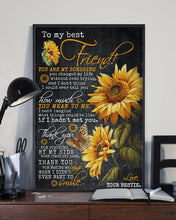 Load image into Gallery viewer, Sunflower Gift For Friend How Much You Mean To Me Vertical Poster
