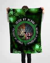 Load image into Gallery viewer, I'm Proud To Be An Irish Green Celtic Design Fleece Blanket
