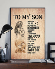 Load image into Gallery viewer, A Hug Water Reflection Always Be My Baby Boy Mom Gift For Son Vertical Poster
