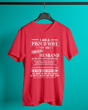 Load image into Gallery viewer, I Am A Proud Wife Of An Irish Husband Gift For Family Guys V-Neck
