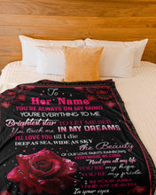 Load image into Gallery viewer, Love You Till I Die Rose Custom Name Gift For Wife Fleece Blanket
