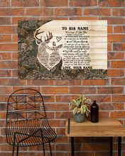 Load image into Gallery viewer, Custom Name Gift For Husband Camo Deer The Gift Of You Horizontal Poster
