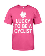 Load image into Gallery viewer, Lucky To Be A Biker Pilot Clover St Patrick's Day Gift Guys Tee
