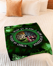Load image into Gallery viewer, I'm Proud To Be An Irish Green Celtic Design Fleece Blanket
