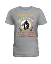 Load image into Gallery viewer, Birthday Gift For August Girl The Soul Of A Witch Ladies Tee
