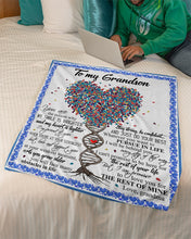 Load image into Gallery viewer, Grandma Gift For Grandson Tree DNA The Rest Of Mine Fleece Blanket
