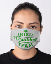 Load image into Gallery viewer, Irsih Drinking Team Green Shamrock St Patrick's Day Cloth Face Mask
