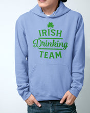 Load image into Gallery viewer, Irsih Drinking Team Green Shamrock St Patrick's Day Hoodie
