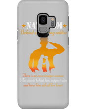 Load image into Gallery viewer, Son Gift For Navy Mom Behind Every Strong Soldier Phone case
