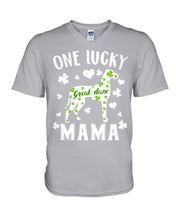 Load image into Gallery viewer, Great Dane Let The Shenanigans Begin Clover St Patrick's Day Gift Guys V-Neck
