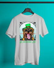 Load image into Gallery viewer, Funny Rottweiler With Green Top Hat St Patrick's Day Gift For Dog Lovers Guys Tee
