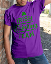 Load image into Gallery viewer, Irsih Drinking Team Green Shamrock St Patrick's Day Guys Tee
