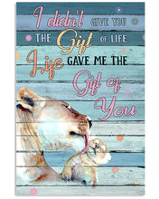 Load image into Gallery viewer, Lions Gift For Son Life Gave Me The Gift Of You Vertical Poster
