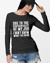 Load image into Gallery viewer, I Don't Know What I'm Doing Black And White Printed Mug Unisex Long Sleeve
