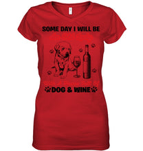 Load image into Gallery viewer, Some Day I Will Be An Old Lady With A House Full Of Dog And Wine Ladies V-Neck
