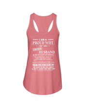 Load image into Gallery viewer, I Am A Proud Wife Of An Irish Husband Gift For Family Ladies Flowy Tank
