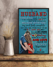 Load image into Gallery viewer, Couple In Love Love Made Us Together Gift For Husband Vertical Poster
