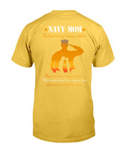 Load image into Gallery viewer, Son Gift For Navy Mom Behind Every Strong Soldier Guys Tee
