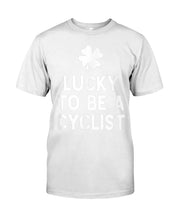 Load image into Gallery viewer, Lucky To Be A Biker Pilot Clover St Patrick's Day Gift Guys Tee
