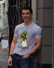 Load image into Gallery viewer, Boxer With Top Hat Pattern St Patrick's Day Gift For Dog Lovers Guys V-Neck

