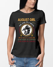 Load image into Gallery viewer, Birthday Gift For August Girl The Soul Of A Witch Ladies Tee
