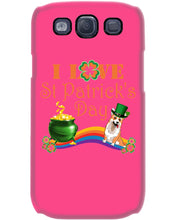 Load image into Gallery viewer, Corgi Sitting On Rainbow I Love St Patrick's Day Gift For Dog Lovers Phone case
