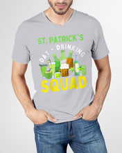 Load image into Gallery viewer, Happy St. Patrick's Day Printed Mug Drinking Squad 2021 Irish Shamrock Guys V-Neck

