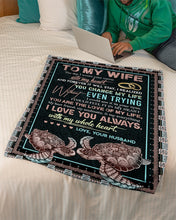 Load image into Gallery viewer, You Changed My Life Turtle Gift For Wife Fleece Blanket
