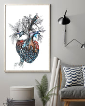 Load image into Gallery viewer, Gift For Cardiologist Art Tree Human Heart Vertical Poster
