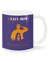 Load image into Gallery viewer, Son Gift For Navy Mom Behind Every Strong Soldier Mug
