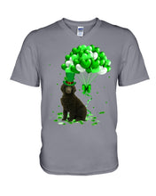 Load image into Gallery viewer, Standard Poodle Patrick Balloons St. Patrick's Day Color Changing Mug Guys V-Neck
