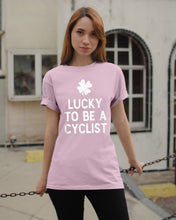 Load image into Gallery viewer, Lucky To Be A Biker Pilot Clover St Patrick's Day Gift Guys Tee
